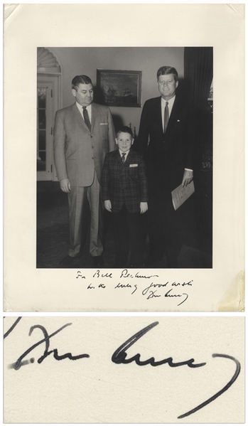 John F. Kennedy Signed 11'' x 14'' Photo -- With University Archives COA